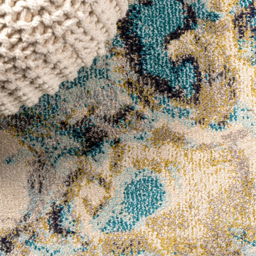 Pebble Marbled Abstract Area Rug